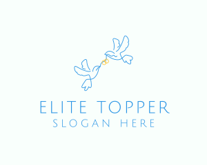 Wedding Dove Ring  logo design