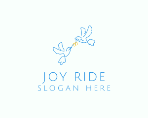 Wedding Dove Ring  logo design