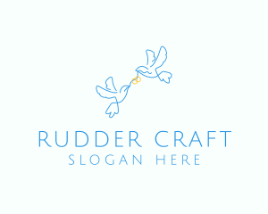 Wedding Dove Ring  logo design