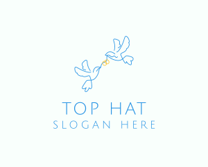 Wedding Dove Ring  logo design