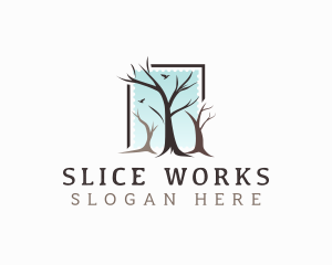 Landscaping Tree Branch logo design