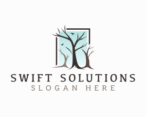 Landscaping Tree Branch logo design