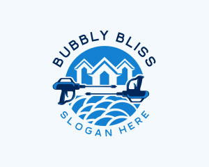 Pressure Washer Cleaning logo design