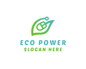 Natural Eco Mouse logo design