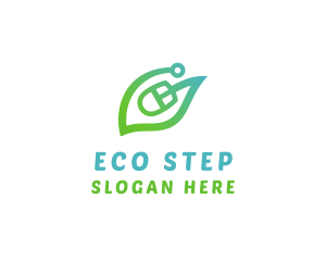 Natural Eco Mouse logo design