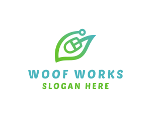 Natural Eco Mouse logo design