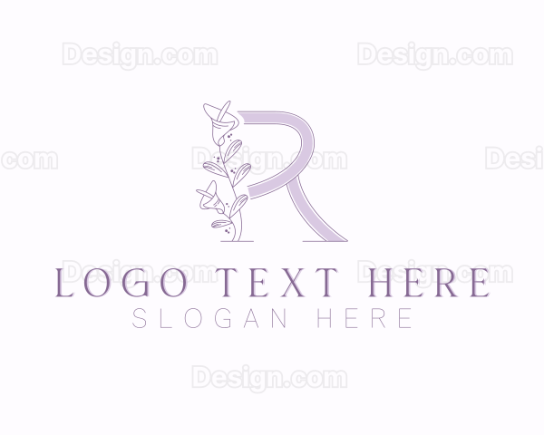 Floral Boutique Letter R Logo