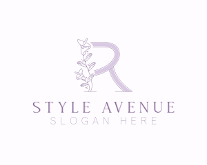 Floral Boutique Letter R Logo