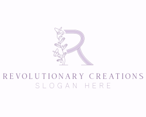 Floral Boutique Letter R logo design