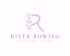 Floral Boutique Letter R logo design