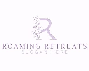 Floral Boutique Letter R logo design