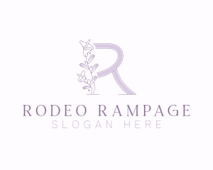 Floral Boutique Letter R logo design