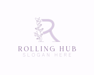 Floral Boutique Letter R logo design