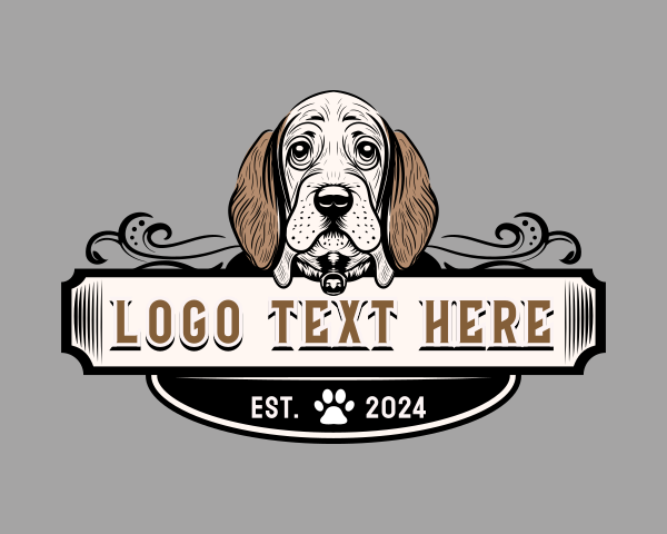 Basset Hound logo example 3