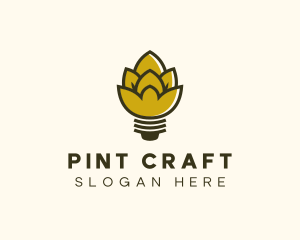 Malt Lightbulb Craft Distillery logo design