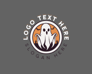 Spooky Halloween Ghost logo