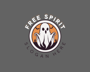 Spooky Halloween Ghost logo design