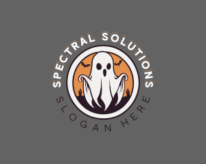 Spooky Halloween Ghost logo design