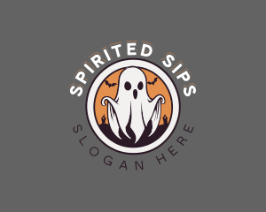 Spooky Halloween Ghost logo design