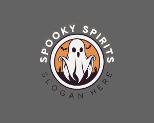 Spooky Halloween Ghost logo design