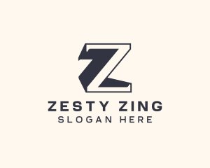 Outline Shadow Letter Z logo design