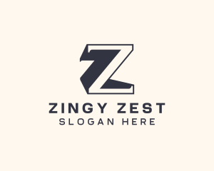 Outline Shadow Letter Z logo design