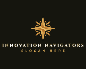 Navigation Star Compass logo design