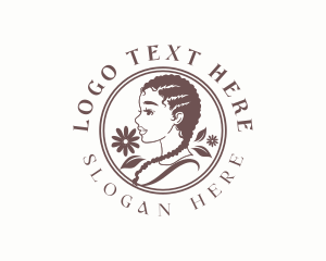 Floral Braid Woman logo