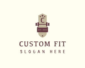 Fitness Barbell Gym  logo design