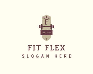 Fitness Barbell Gym  logo design