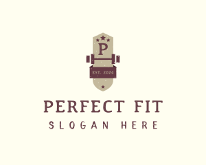 Fitness Barbell Gym  logo design