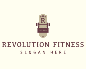 Fitness Barbell Gym  logo design