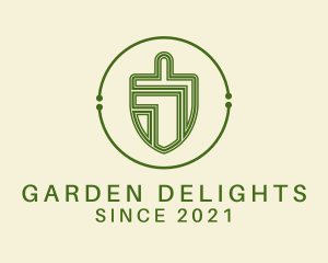 Green Trowel Circuit logo design