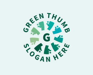 Community Thumbs Up Group logo design