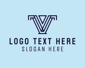 Geometric Letter V  logo