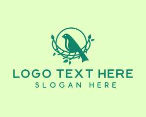 Tree Bird Nest logo design