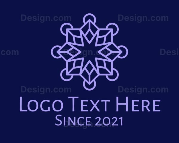 Purple Star Snowflake Logo