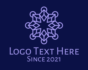 Purple Star Snowflake logo