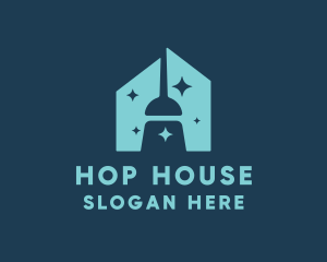 Sparkle Broom House logo design