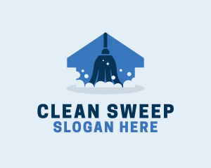 Mop Cleaning House logo design