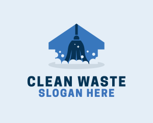 Mop Cleaning House logo design