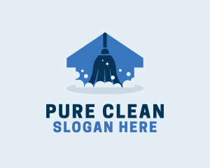 Mop Cleaning House logo design