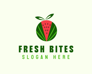 Fresh Watermelon Fruit logo design