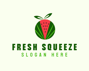 Fresh Watermelon Fruit logo design