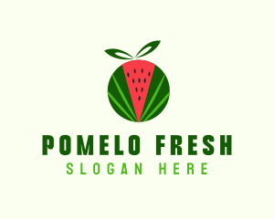 Fresh Watermelon Fruit logo design