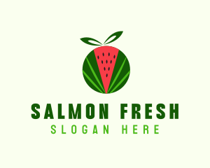 Fresh Watermelon Fruit logo design