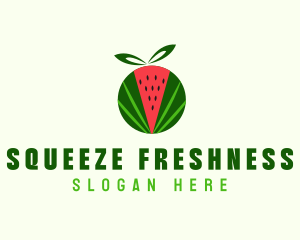 Fresh Watermelon Fruit logo design