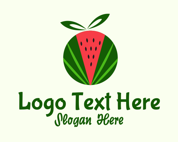Watermelon Slice logo example 3