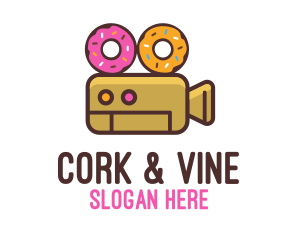 Donut Video Camera logo design