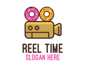 Donut Video Camera logo design